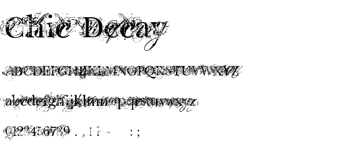 Chic decay font